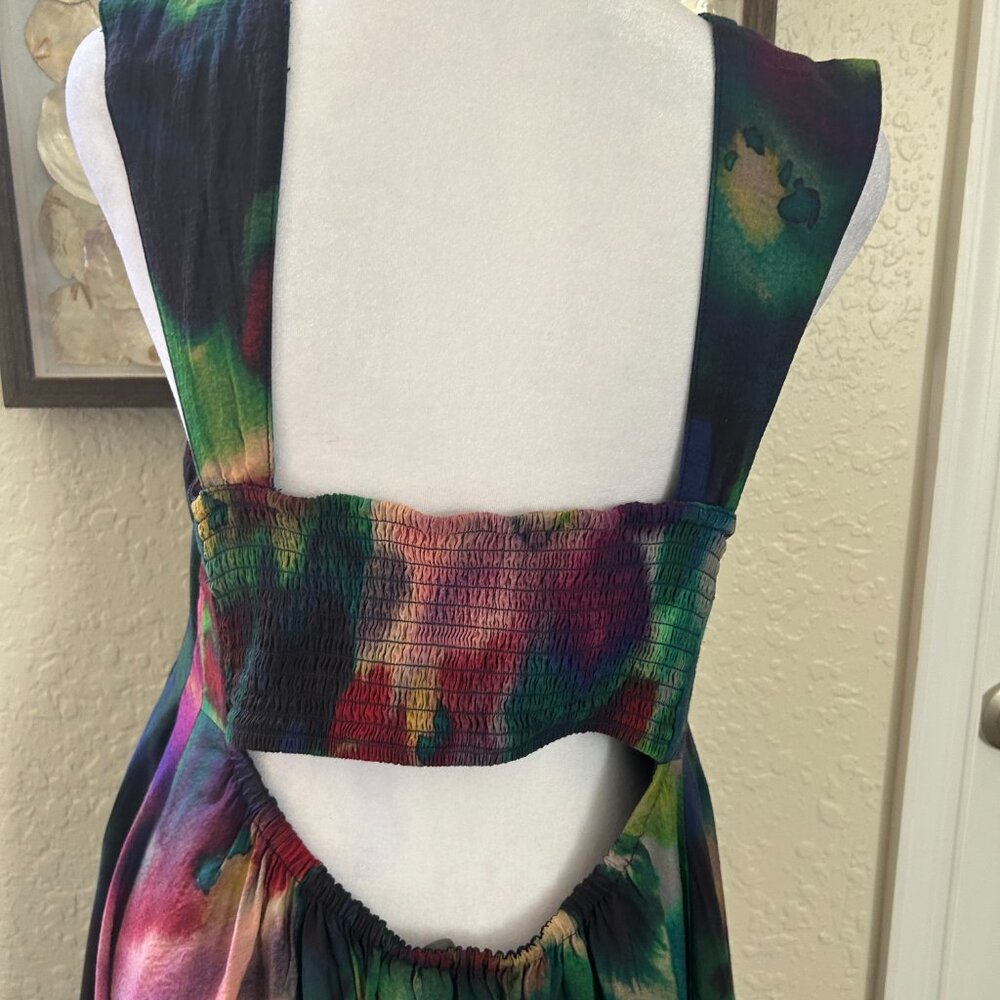 Anthropologie A-Line Watercolor Dress - Picture 7 of 8